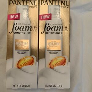 Two Pantene Pro-V In The Shower Foam Conditioner Daily Moisture Renewal 6OZ